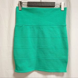 Pusch Bodycon Bandage Style Green Mint Skirt Medium